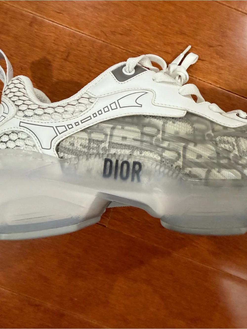 Christian Dior Oblique Transparent Logo Lace Up Vibe Sneakers Shoes Sz. 39 (9)